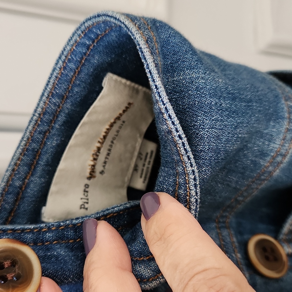 Pilcro Blue Denim Women Jeans Overalls - Picture 5 of 6